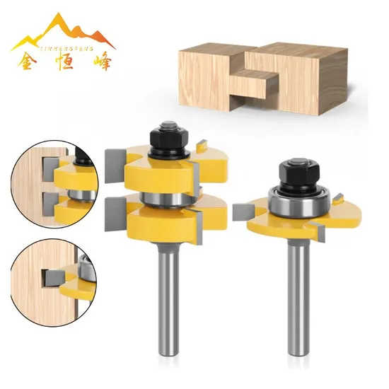 Joint Bit T Slot Assemble 2PCS Set Router Bit for Woodworking